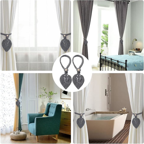 Bohemian Leaf verhon solmiot - 2 kpl set , harmaa