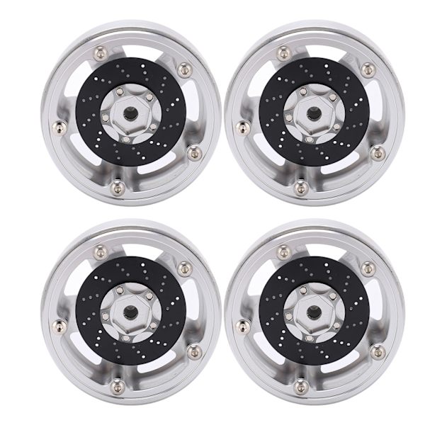 4 stk 2,2 tommers metallfelger med bremseskive for Axial SCX10 90046 1/10 RC-bil