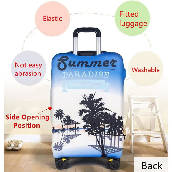 Cover, elastiskt resväskaskydd för 26-28 tums bagage, hållbart resväskaskydd för 18-32 tums resväska