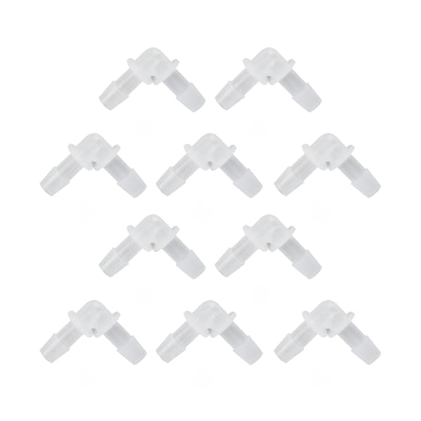 10 st Rörböj Koppling 90 Grader Anslutningsadapter L Form Lika Diameter Plastkopplingar 9.5mm