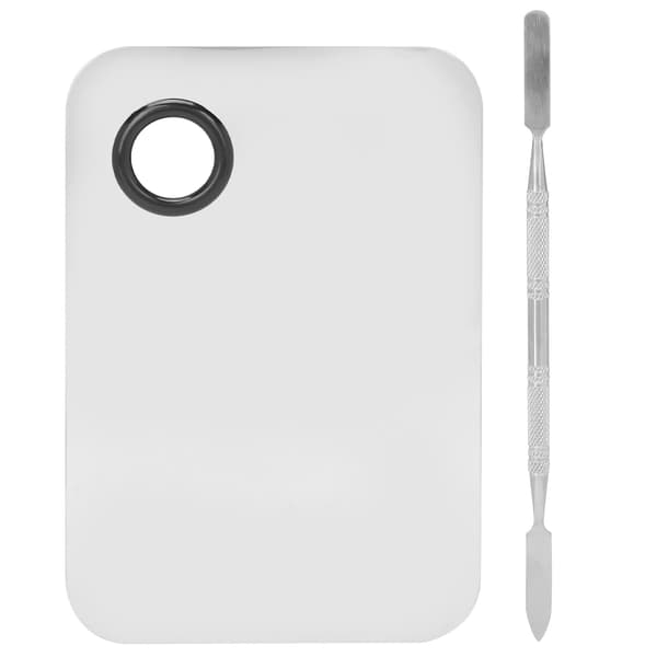 Makeup Mixing Palette Spatel Rustfrit Stål Foundation Læbestift Farveblandingspalet