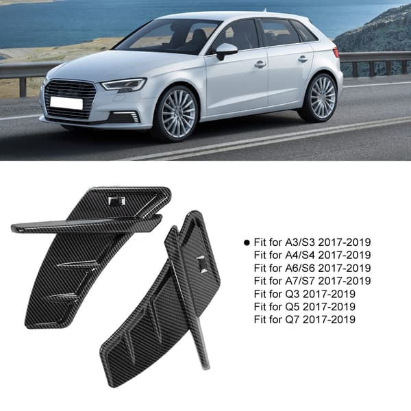 2stk kolfiberstil skärmskydd trim bilmodifiering passar för A7/S7 2017-2019