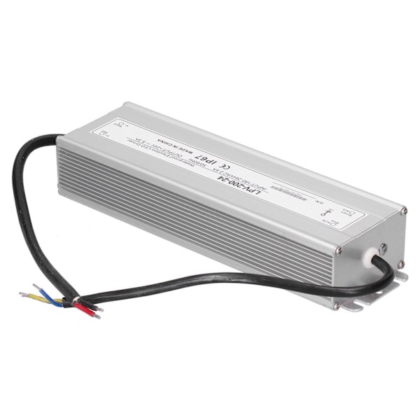 BERM LED-driver elektronisk 200W vanntett strømforsyning transformatoradapter LPV-200-24 DC24V