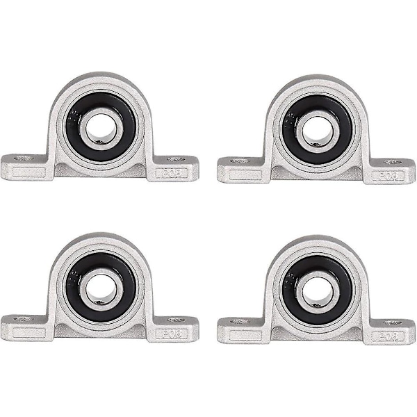 4 stk. Bloklejer, 10 mm kuglelejer, pude bloklejer, flangeboring selvmonteret beslag selvjusterende