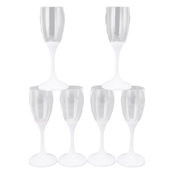 6 stk LED vinglass med lys opp champagne glass 6 farger belysning hjemmedekorasjon for fest