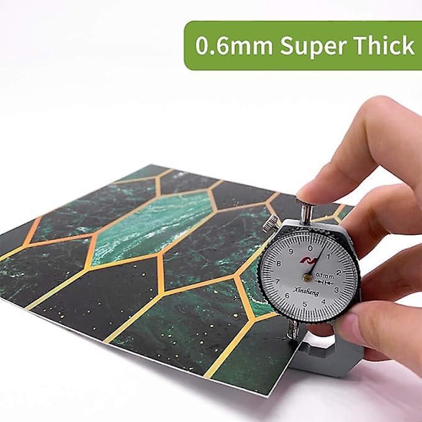 Smaragdinvihreä holografinen smaragdinvihreä 15x15cm vedenkestävä seinätarra keittiöön ja kylpyhuoneeseen, 10 kpl