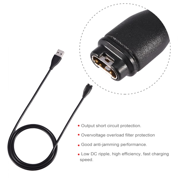 USB Laddningsdatakabel Laddare Adapter för Garmin Fenix ​​5/5S/5X för Forerunner935