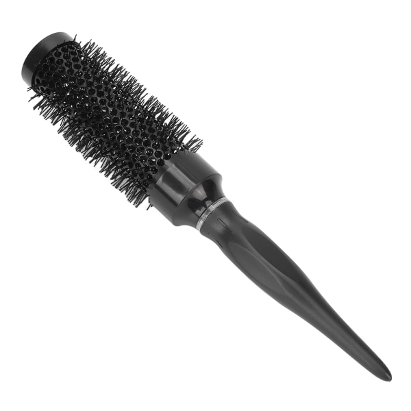 Rund hårbørste Forhindrer Statisk Negativ Ion Massasje Utjevning av hodebunnen Nylon Roller Hårbørste for Salon Home Svart 26x3.7x3.7cm/10.2x1.5x1.5in
