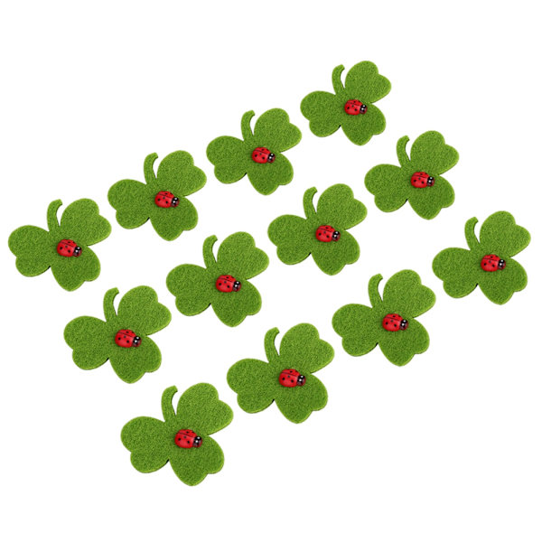 20st/ set Grön klöver Broderad Patch Broderi Badge Sy på applikationer Gör-det-själv-hantverk Dekorfester Kasta konfettiklöver
