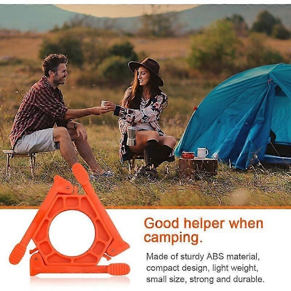 Gasstankholder ABS Sklisikker Gassovnstativ Sammenleggbar Beholderholder Bærbar Flerbruks Tripodstativ for Camping Fotturer Piknik Matlaging -