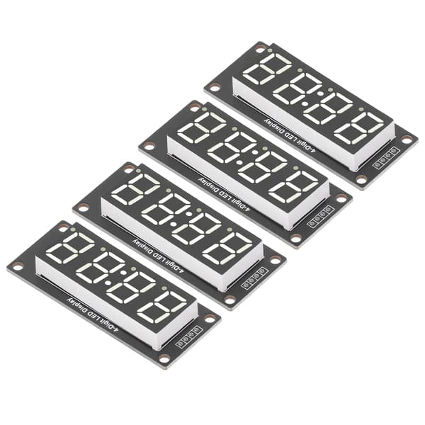 4 sæt 4-cifret digitalt rør LED-displaykort 7 segmenter urmodul TM1637 0,56 tommer hvid MRA041B