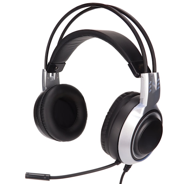 SYG25 Gaming Headset USB+3,5 mm Justerbart Volum Over Ear Gaming Hodetelefoner med Mikrofon og Pustende Lys for PS4