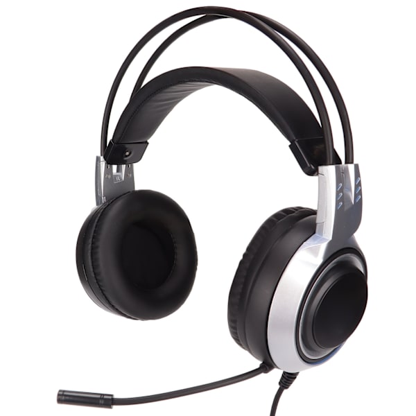 SYG25-pelikuulokkeet USB+3,5 mm säädettävä äänenvoimakkuus Over Ear -pelikuulokkeet mikrofonilla ja hengityslampulla PS4:lle