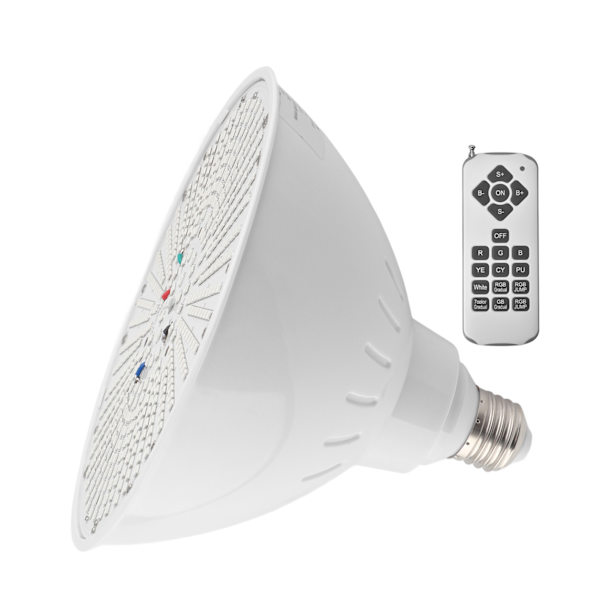 12V 40W LED-allasvalo E26 RGB väriä vaihtava allaslamppu kaukosäätimellä