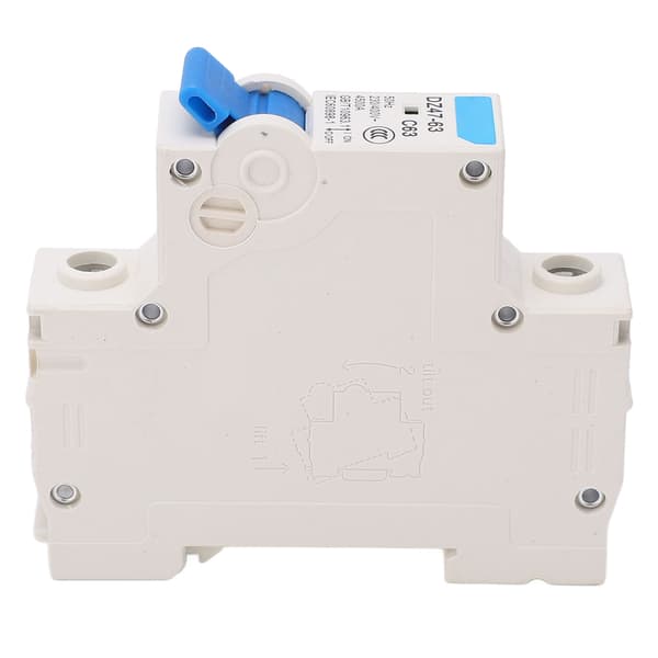 Miniature afbryder 1P strømisolator DIN-skinne 4500A brydeevne AC 230V 400V 63A