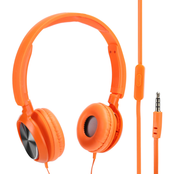 Barn-hörlurar med kabel, bärbara över örat-headset, trådbundna spelmusik, handsfree-hörlurar B B