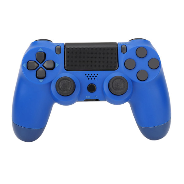 Trådlös spelkontroll Multifunktionell dubbelvibration Bluetooth-gamepad för PS4-spelkontroller Blå