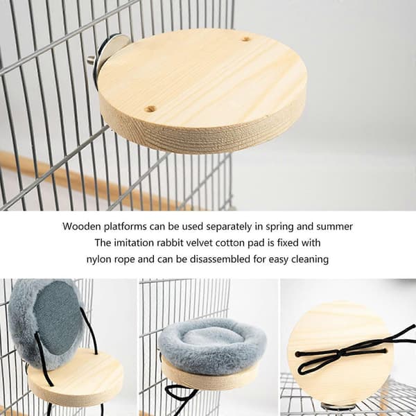 Bird Perch for Parrots, Plush Sleeping Bed, Nest, Tree House for Small Birds, Bird Screw, Fixed Perch, Bed, Bird Toy I
