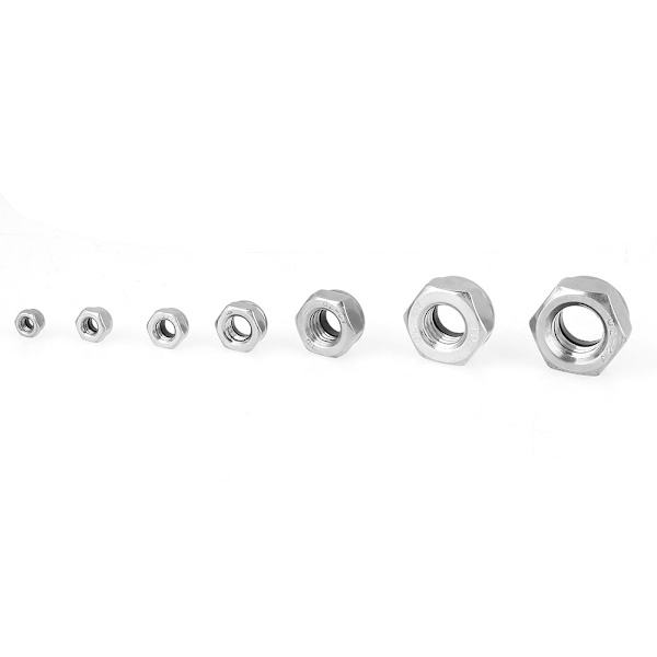 175 stk. M3 M4 M5 M6 M8 M10 M12 rustfrit stål sekskantmøtrik skrue assorteret sæt