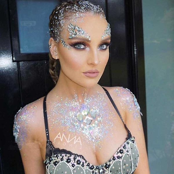 Rhinestone Ansigtssten Sæt til Fester og Festivaler