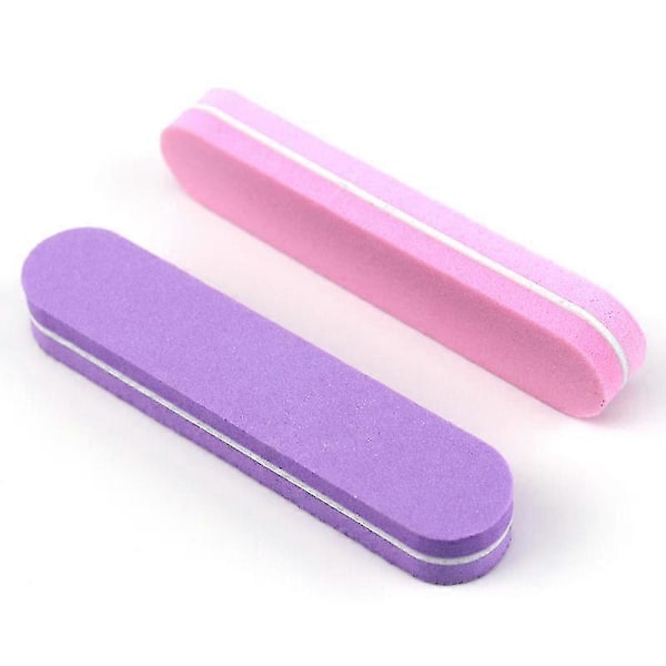 Nytt 20-pack Mini Nagelfil Polering Sandpapper Tvättbar Nagelbehandling Buffning Dubbelsidigt Papperssand Nagelkonst Pedikyr Och Manikyr