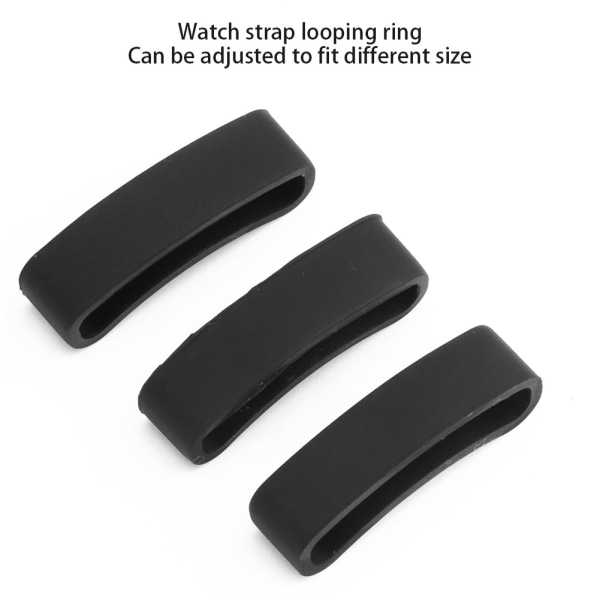 3 stk Klokkereim Looping Ring Klokke Band Keeper Loop Sikkerhetsholder Passer til SUUNTO CORE