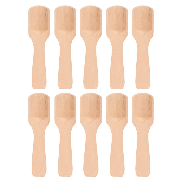 10 stk. Badesaltske (11x1,4 cm/4,3x0,55 tommer) Multifunktionel miljøvenlig bøgetræ bærbar saltske til badeværelse type 2