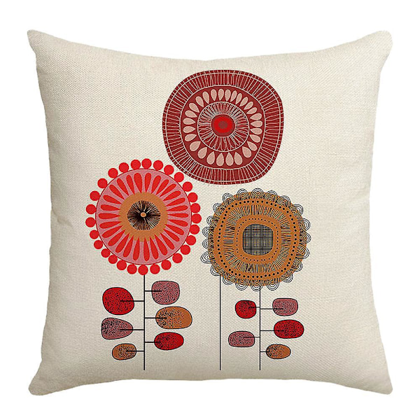 Set med 4 vackra kuddfodral 45 x 45 cm, örngott för soffa vardagsrum sovrum dekoration