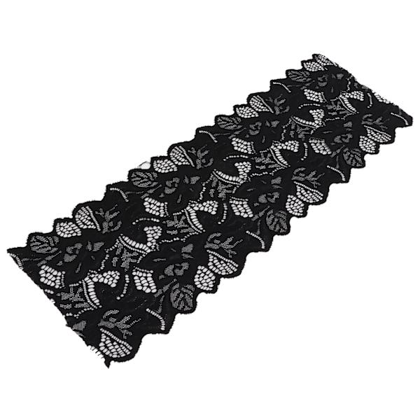 Spetsband DIY Bomulls Nät 16,5 cm Bredd 10 Yards Utsökt Spets Trim för Gardin Kläder Bordsduk Present DekorationSvart