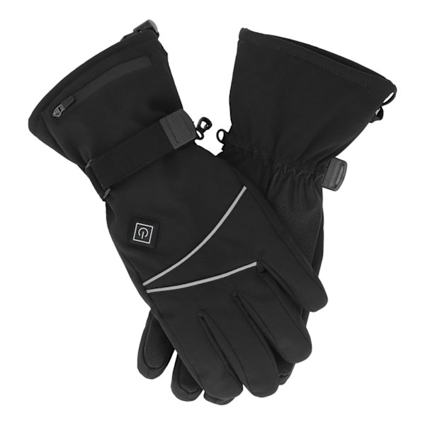 Oppvarmede hansker for ski, snowboard, elektriske oppvarmede hansker med batteri med 3 varmenivåer for ski for menn og kvinner XL