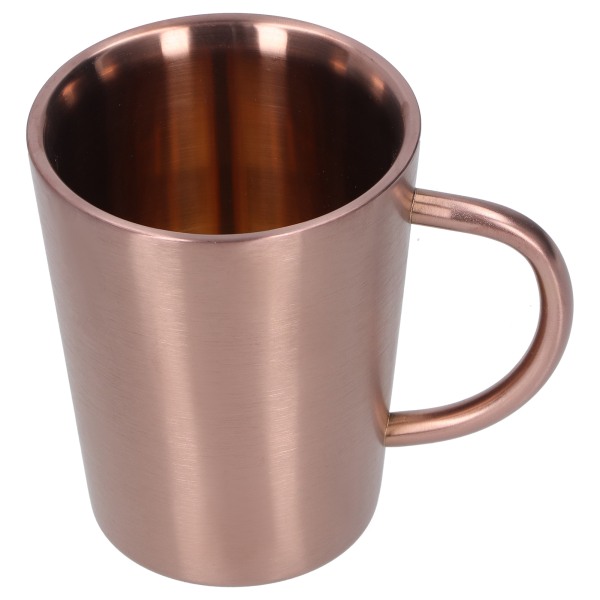 340 ml 304 ölmugg i rostfritt stål Kaffevattenkopp med handtag Dubbelvägg DryckesgodsRose Gold