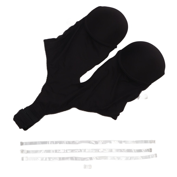 Kvinnor One Piece Underkläder Charmig Deep V Underkläder Bodysuit för Cosplay Aftonklänning Bröllopsklänning Svart