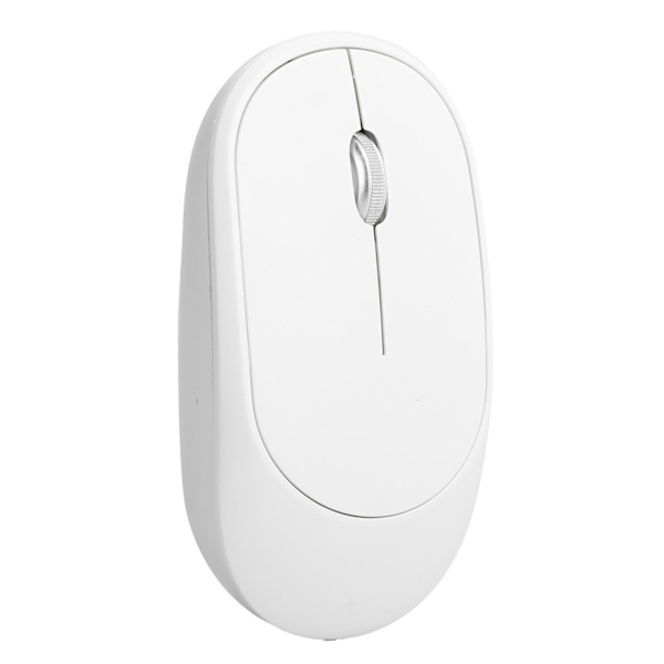 Trådløs mus DPI justerbar oppladbar optisk datamaskin ekstern enhet med USB-mottaker hvit