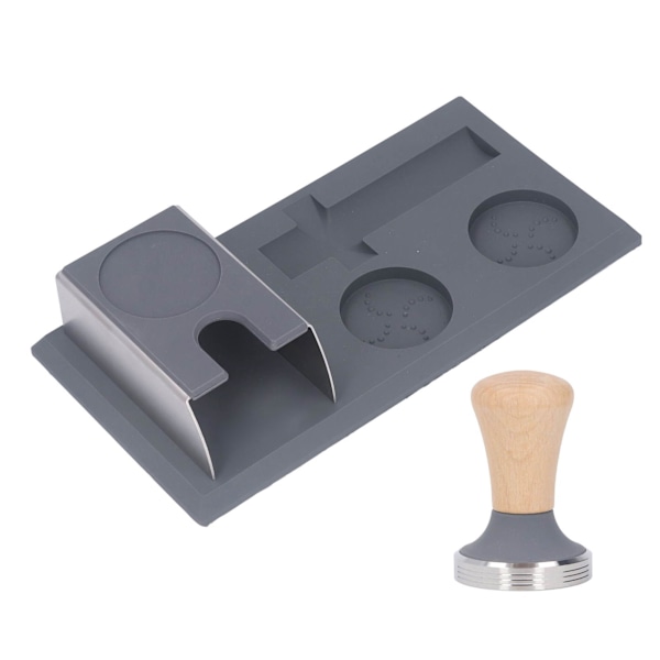 Grå kaffekværn tamper måtte pad silikone kaffekværn hjørne måtte kaffekværn tamper station til kaff tilbehør tamper måtte med 58mm tamper