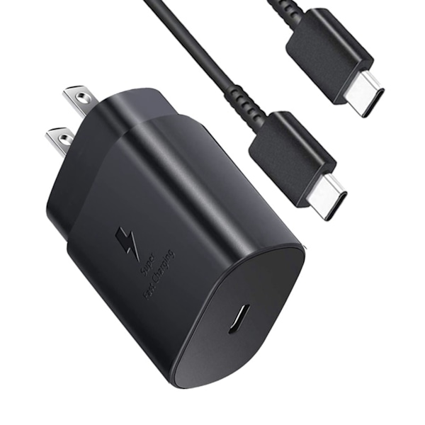 25W Laddare USB Typ C Power Väggladdare Block Laddningskabel för Samsung S21S20