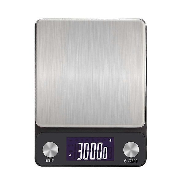 Digitaalinen ladattava keittiövaaka 5kg x 0,1g monitoiminen punainen punnitusastiavaaka LCD-taustavalolla