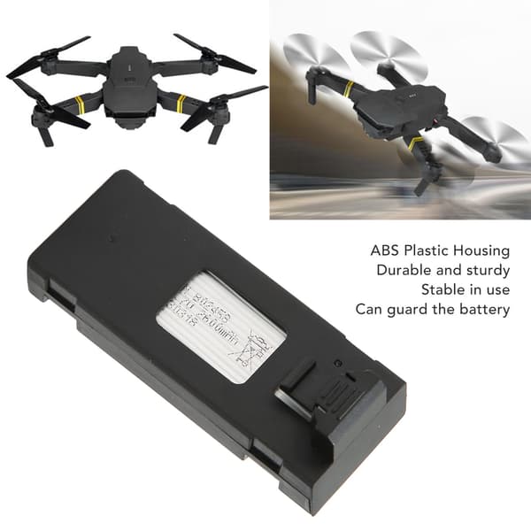 3.7V 2600mAh RC Drönarbatteri Stabilt UAV Ersättningsbatteri för E88 E88PRO E88MAX E525 E99 E99PRO P1 P5PRO K3 S1 P8