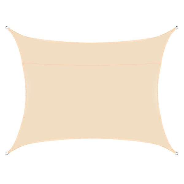 Solsejl 1,8 x 2 m - Terrasse, gårdhave og udendørs markise (beige)