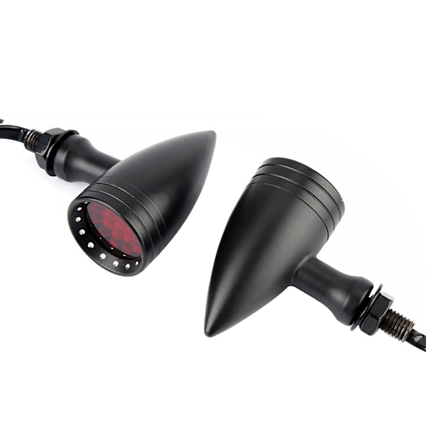 2 stk. Motorcykel Modificeret Retro Blinklys LED Lys Indikator Advarselslampe Universal