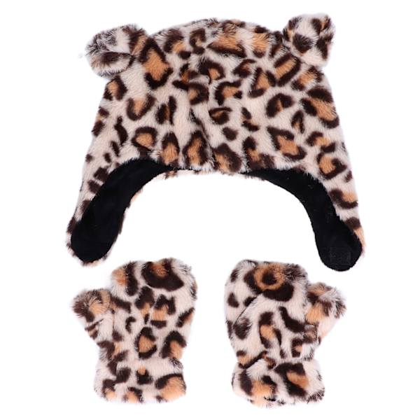 Baby Hat Gloves Set Mjuk Bekväm Dubbelskiktsdesign Söt Utsökt Kläder Tillbehör