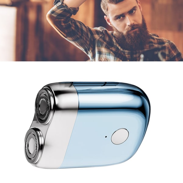 Elektrisk hårklipper Vandtæt magnetisk type genopladelig næse hår skæg barbermaskine Hårklippeværktøj til mænd Blå