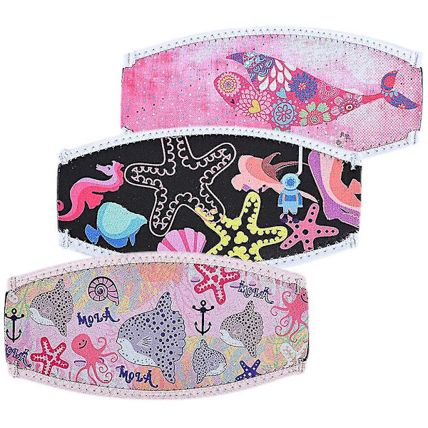 Sukellusmaskin hihnan peitteet neopreeni koristeellinen 3kpl 18.5X9cm lajiteltu väri