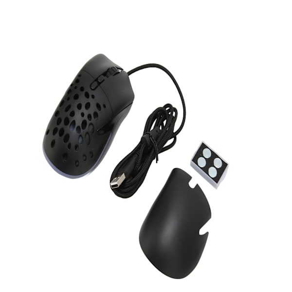 RGB Gaming Mus Ultralätt Honungskaka Skal 12000 DPI Optisk Sensor Trådbunden Spelmus med 7 Programmerbara Knappar