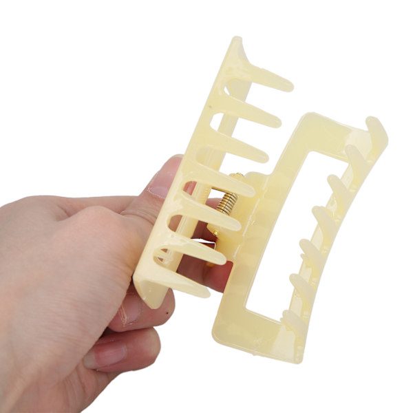 Hair Claw Clips Non-Slip Claw Clip Stylingværktøj til tykt tyndt krøllet glat hår (beige)