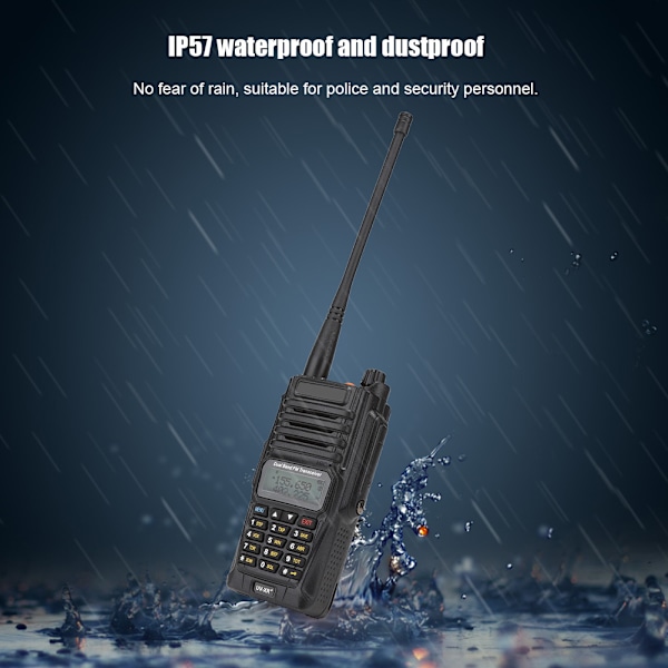 Baofeng UV-XR PLUS 128 kanavaa IP57 vedenpitävä radiopuhelin + käsimikrofoni 100-240VEU pistoke