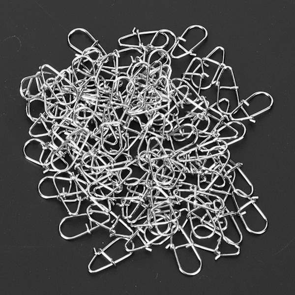 Kalebasstyp Krok Svängbara massiva ringar Säkerhetsspänne Fast Clip Lock Clip Connector fiskeverktyg5x9mm/0,2x0,4in