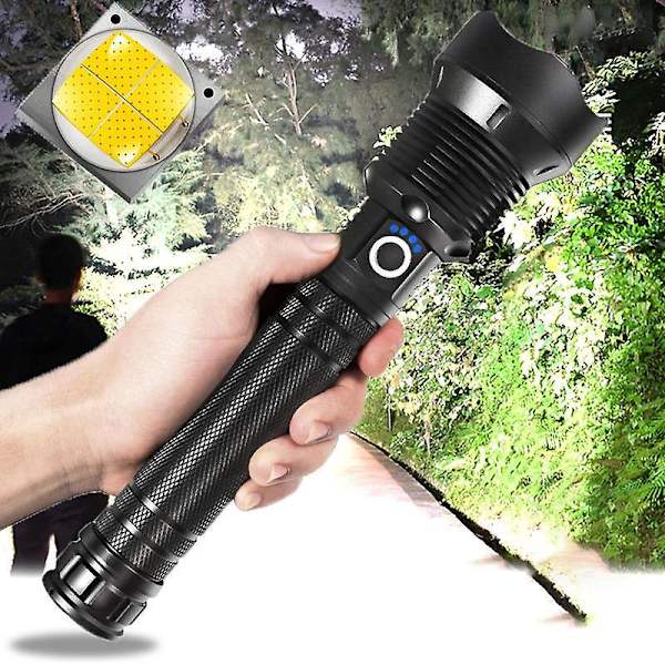 Høj Lumens Genopladelig LED Lommelygte Kraftig Håndholdt til Camping og Nødsituationer