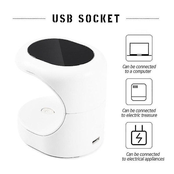UV LED Mini Nagellack Härdningslampa USB Portabel Enkel Fingernageltork Vit