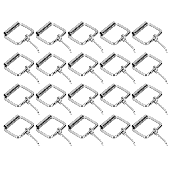 20 stk. bæltespænder i lyse farver med blank overflade, robust, holdbar, farveægte, bred anvendelse, metalspænde 4 mm