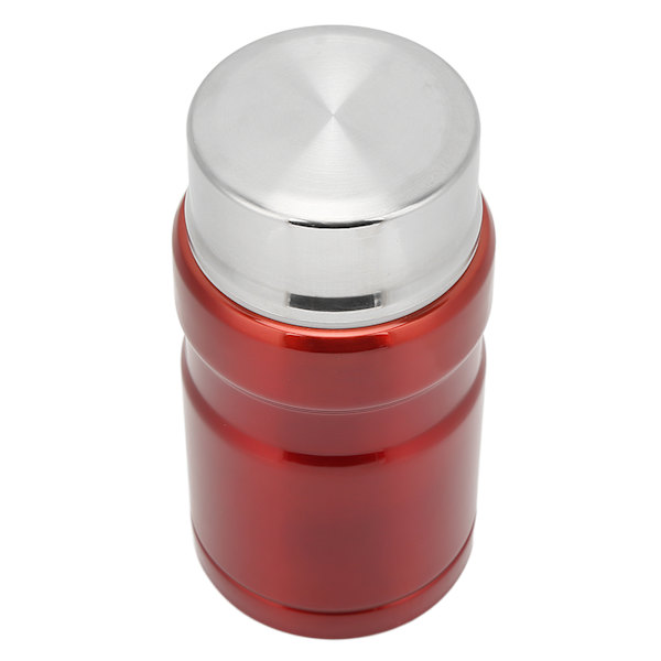 26oz 750ml Isoleret Madbeholder i Rustfrit Stål Termisk Frokost Snack Box Madkrukke Rød